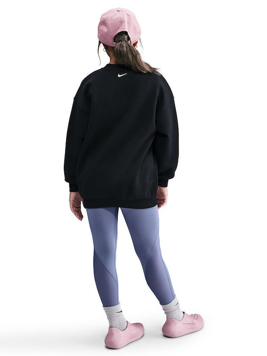 Fleece Παιδικό Φούτερ Μαύρο Sportswear Club