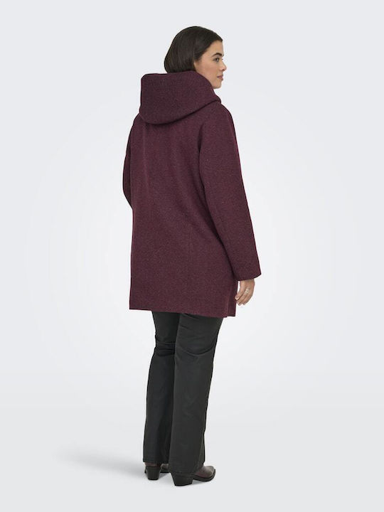 Damen Violet Kurzmantel mit Kapuze