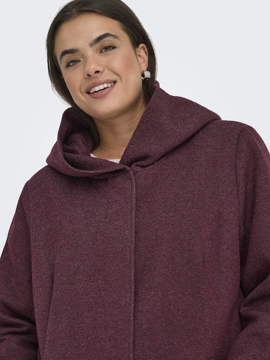 Damen Violet Kurzmantel mit Kapuze