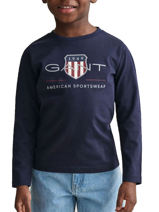 Kids' Shirt Long Sleeve Dark Blue ARCHIVE SHIELD