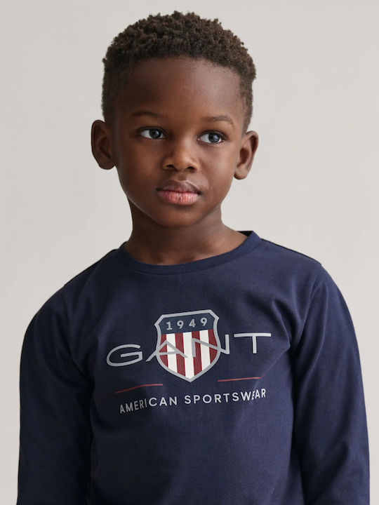 Kids' Shirt Long Sleeve Dark Blue ARCHIVE SHIELD