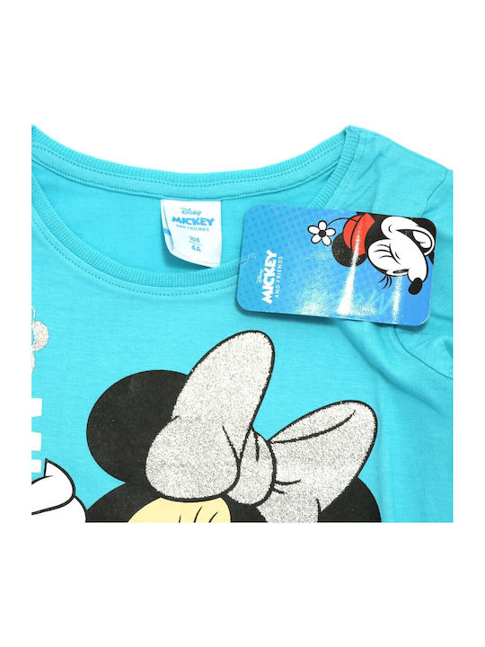 Bluză pentru copii Cu mânecă lungă Turcoaz Minnie Mouse