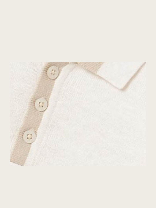 Kids' Polo Long Sleeve Beige