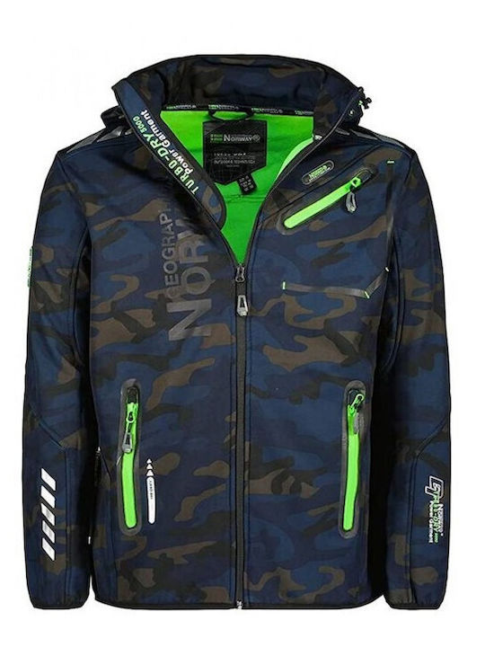 Winter Jacke Softshell Wasserdicht und Winddicht Navy Green