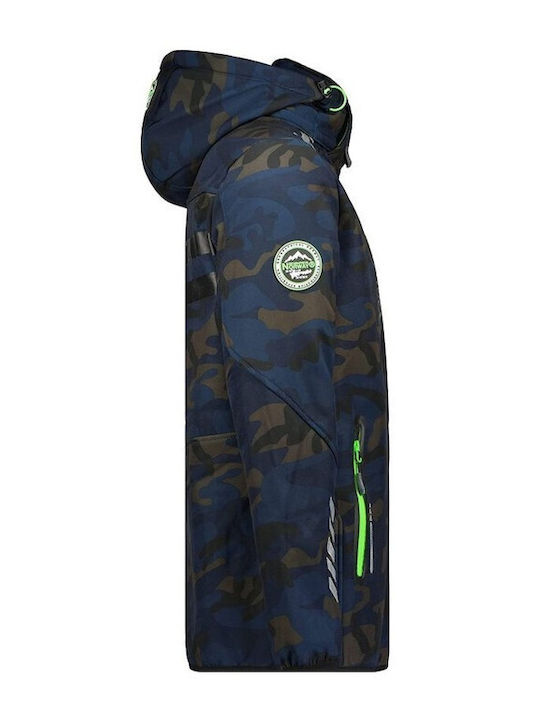 Winter Jacke Softshell Wasserdicht und Winddicht Navy Green