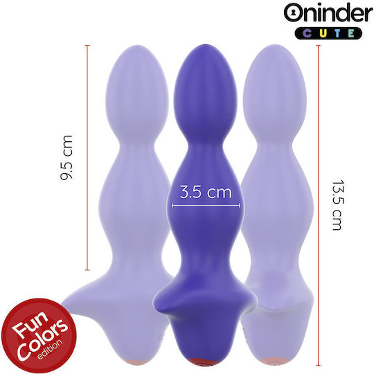 Oninder Anal Plug with Wireless Functionality and Vibration Purple