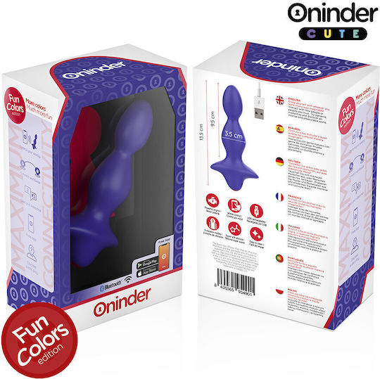 Oninder Anal Plug with Wireless Functionality and Vibration Purple