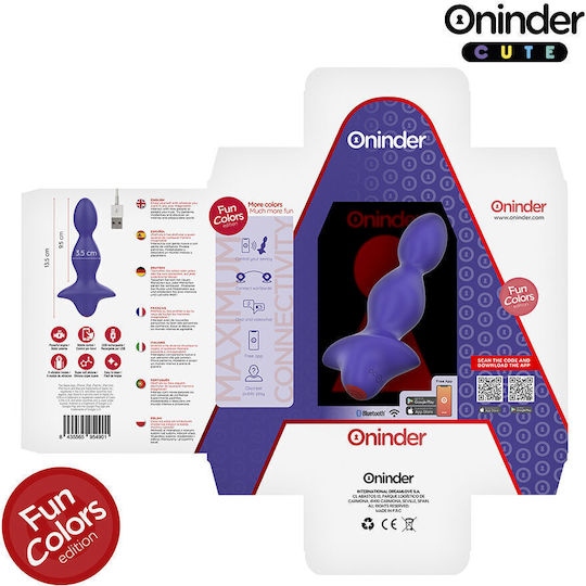 Oninder Anal Plug with Wireless Functionality and Vibration Purple