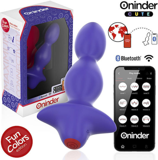Oninder Anal Plug with Wireless Functionality and Vibration Purple