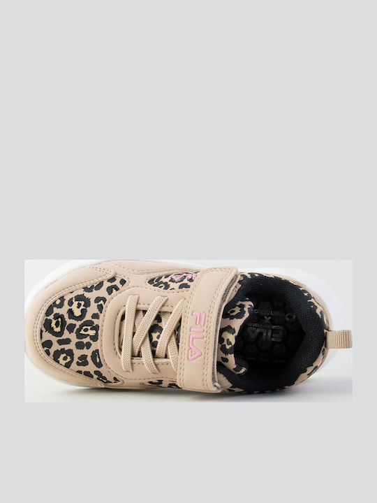 Memory Kids Sneakers with Scratch Beige