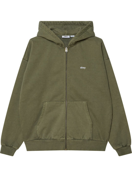 Lowercase Pigment Cardigan With Hood Olive