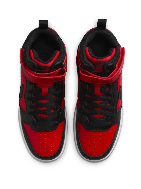Court Borough Mid 2 Παιδικά Sneakers High με Σκρατς Κόκκινα CD7782-602