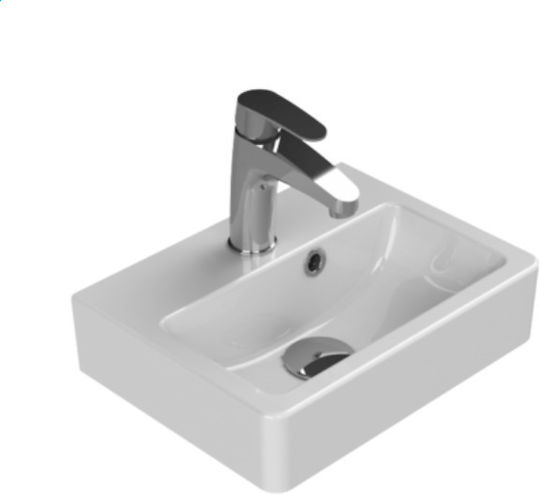 Cerastyle Επικαθήμενος Νιπτήρας Πορσελάνης 37x28x10cm Λευκός