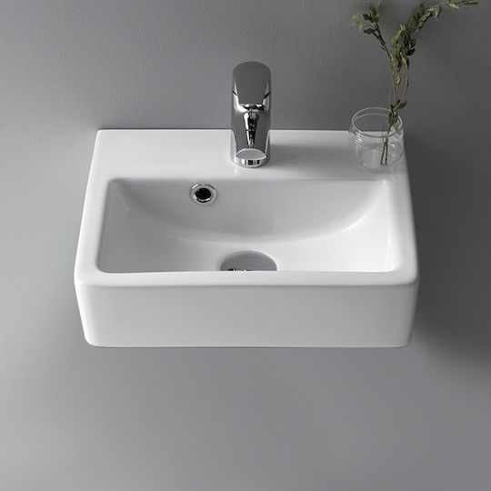 Cerastyle Επικαθήμενος Νιπτήρας Πορσελάνης 37x28x10cm Λευκός