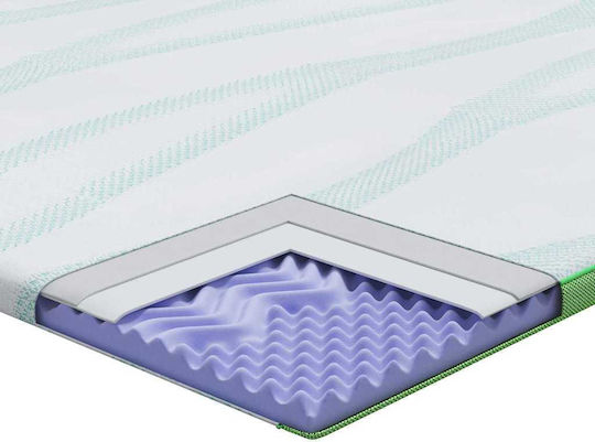 vidaXL Topper Single Spumă 100x200x6buc