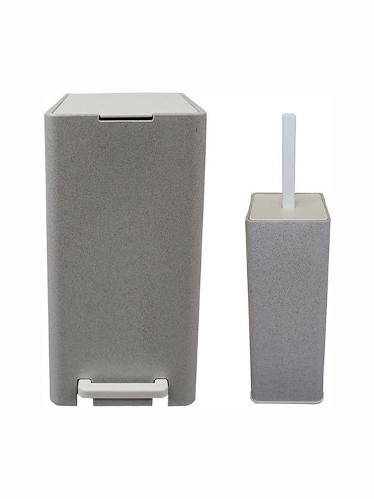 Bathroom Pedal Bin 17L 18.5x26x37cm Inner Bin 10L 1.04kg Plastic Soft Close Petra Elladas