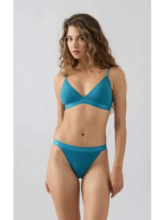 Minerva Cozy Rib Tencel Modal Brallete-90-8135b-πετρολ