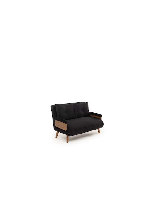Cosmo Двуместен Диван Спалня Текстил Black 120x78x82см.