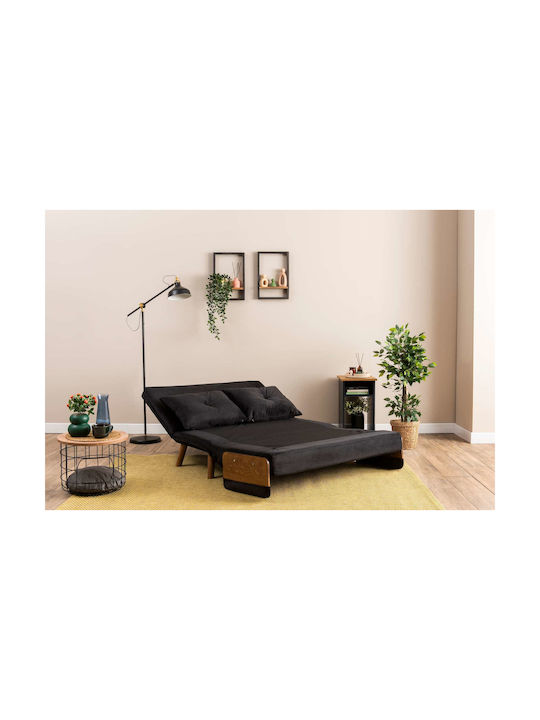 Cosmo Двуместен Диван Спалня Текстил Black 120x78x82см.
