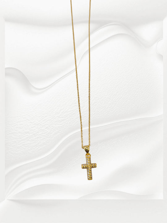 Silber Vergoldeter Kreuz mit Kette Silber Vergoldeter Kreuz mit Kette