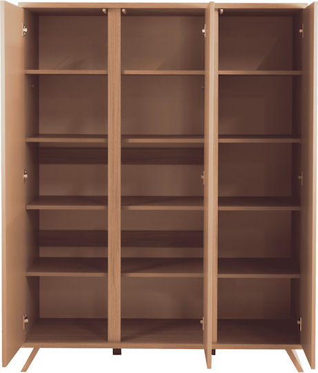 Тройна врата Нтoулάпа Кафяв 136.2x50x175.7см