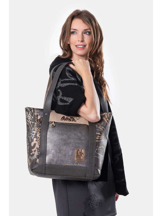 Women's Shopper Bag Grey / Multicolour