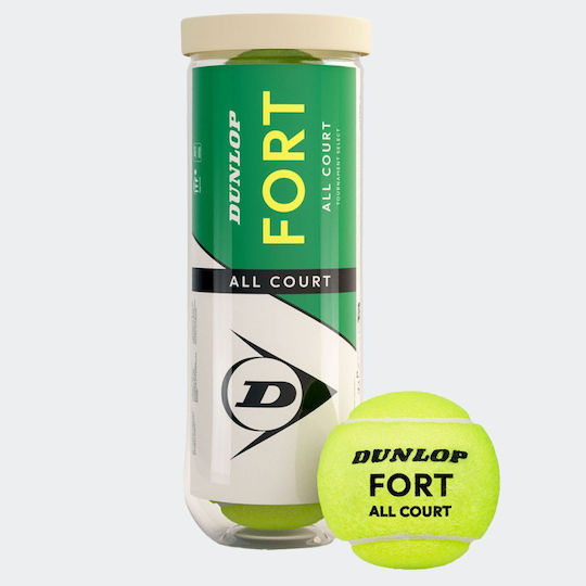Mπαλακια Tεννις Dunlop D Tb Fort All Court Ts 3 Pet 601605 Κίτρινο