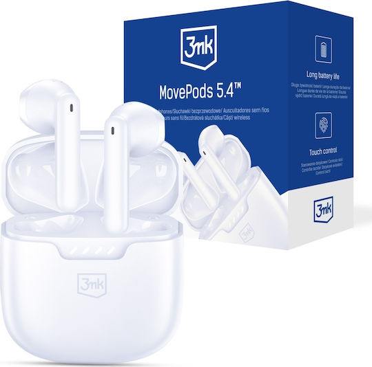 3MK Movepods ANC Earbud Bluetooth Handsfree Earphones with Charging Case White