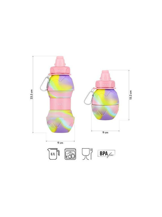 Nils Αθλητικό Παγούρι 700ml Ροζ
