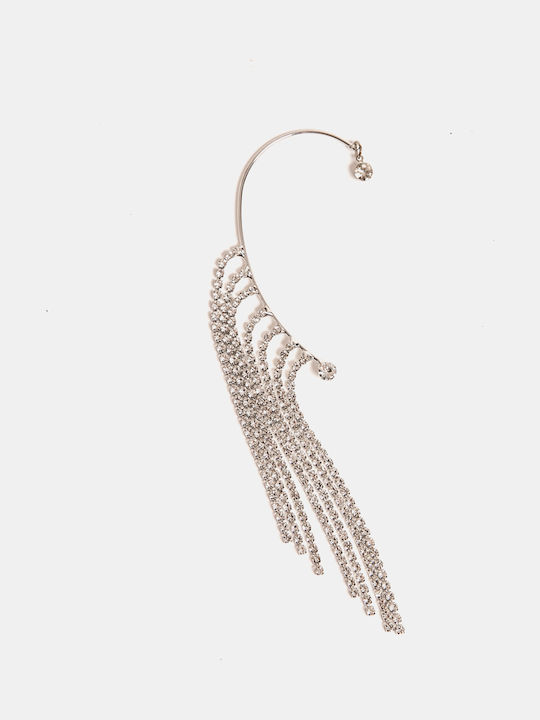 Κρεμαστό Ear Cuff Αριστερό Ασημί Ασημί