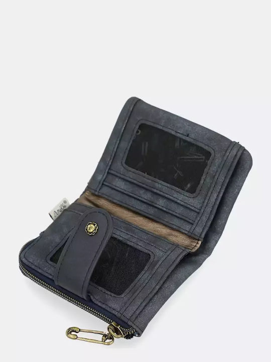 Small Fabric Women's Wallet Classic with RFID Blue