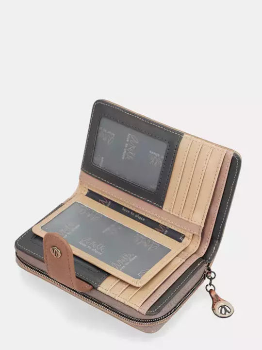 Μεγάλο Γυναικείο Πορτοφόλι με RFID Καφέ