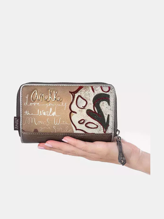 Large Women's Wallet Classic with RFID Beige