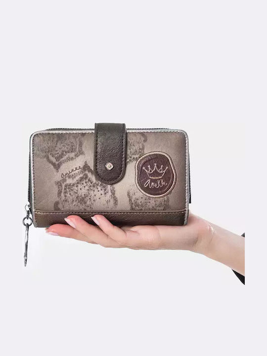 Large Women's Wallet Classic with RFID Beige