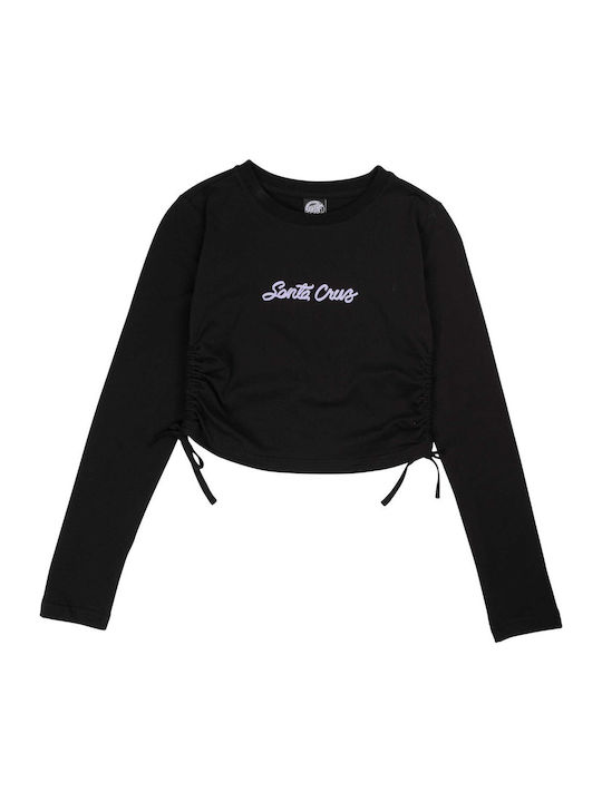 Summer Women's Cotton Blouse Long Sleeve Black