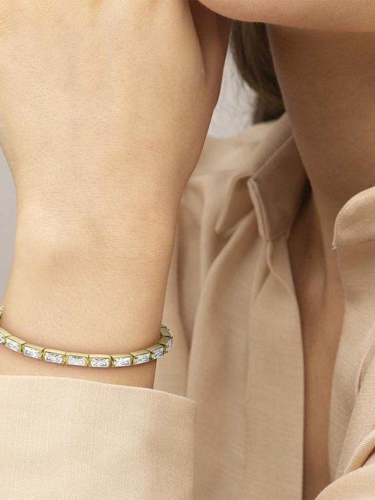 Lacoste Βραχιόλι από Ατσάλι Επιχρυσωμένο