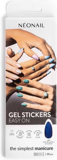 Neonail Easy On Gel Stickers with Design,art stickers for Nails 20τμχ 20pcs