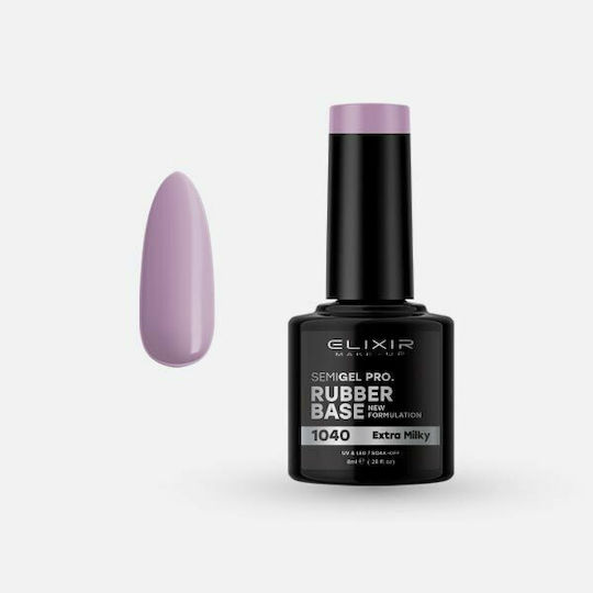 Elixir Semigel Pro 1038 1040 Base Coat for Semi-Permanent Nail Polish Rubber 8ml