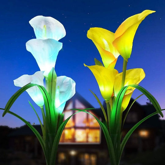 Set 2 Eingesteckte Solarleuchten Blumen mit Rot Licht IP65