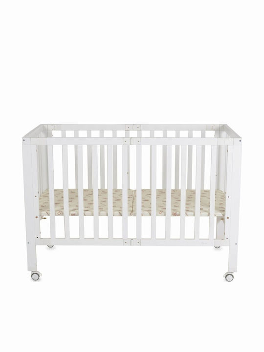 Cangaroo Βρεφική Κούνια Λευκή για Στρώμα 60x120cm