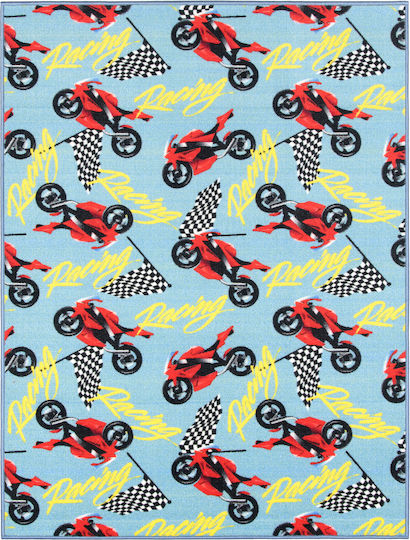 Covor Pentru Copii Playroom Mașini Albastru Deschis 120x160