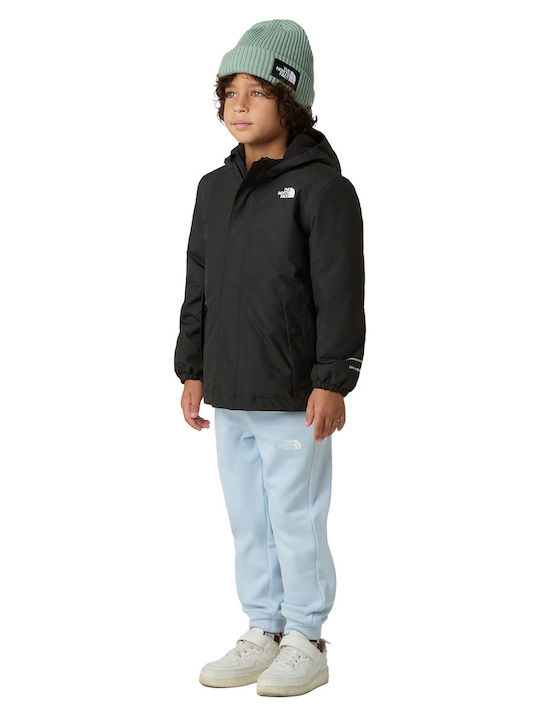 Antora Waterproof Kids Sports Short Jacket with Lining & Hood Black