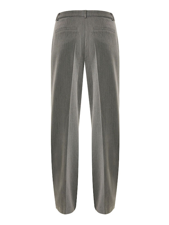 Women's Fabric Trousers Dk.grey