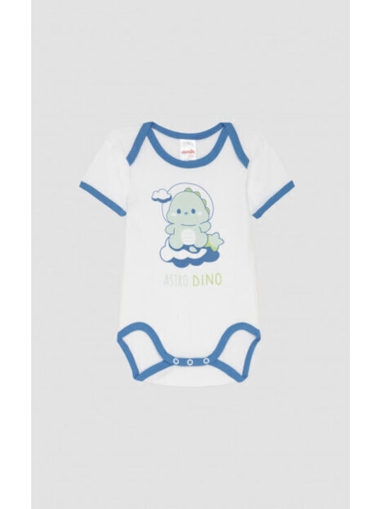 Minerva Astro Dino Mâneca scurta Light Blue, White 3buc