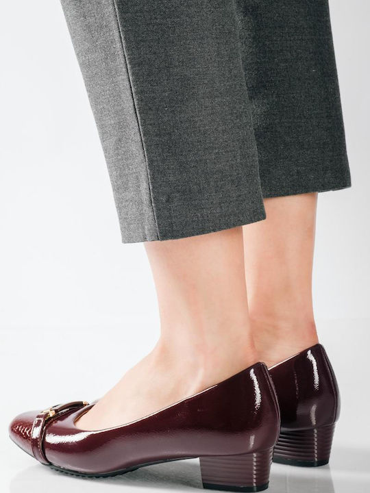 Patent Leather Burgundy Heels