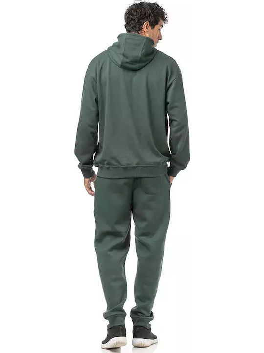 Sweatshirt with Hood Cypress Green