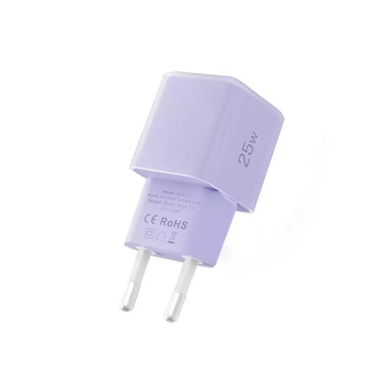 Tech-Protect Ladegerät ohne Kabel mit USB-C Anschluss 25W Stromlieferung Lila (NCM25)