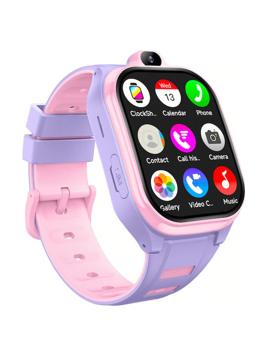 Nubki Детски Smartwatch 4G с GPS и Камера Розов