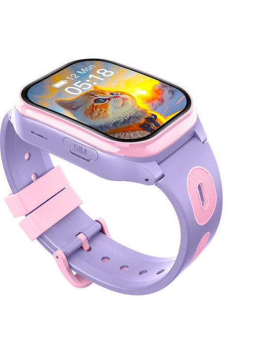Nubki Детски Smartwatch 4G с GPS и Камера Розов