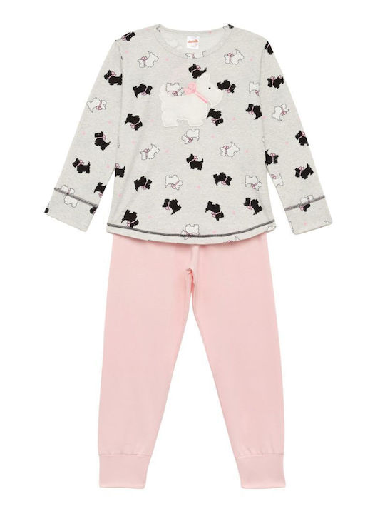 Minerva Детска пижама Grey Melange Terrier 62424 Allover
